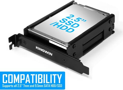 Kingwin PCI SSD Mounting Kit - 2 x 2.5 Inch SSD to PCI Internal Hard Drive Converter, Easy Installation in Kuwait