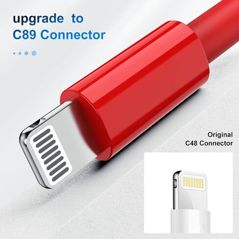 3 Pack Apple MFi Certified iPhone Charger Cable 6ft, Apple Lightning to USB Cable Cord 6 Foot, 2.4A Fast Charging,Apple Phone Long Chargers for iPhone 14/13/12/11/11 Pro/11 Max/X/XS/XR/XS Max/8/7/6 in Saudi Arabia