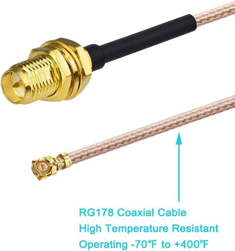Bingfu Dual Band WiFi 2.4GHz 5GHz 5.8GHz 8dBi RP-SMA Male Antenna 20cm 8 inch RG178 U.FL IPX IPEX to RP-SMA Female Cable 4-Pack for WiFi Router Wireless Mini PCI Express PCIE Network Card Adapter in Saudi Arabia