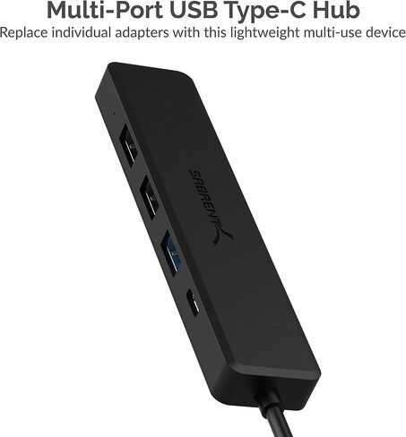 SABRENT 4 Port USB 2.0 Data Hub with Individual LED lit Power Switches [Charging NOT Supported] for Mac & PC (HB-UMLS) in Kuwait