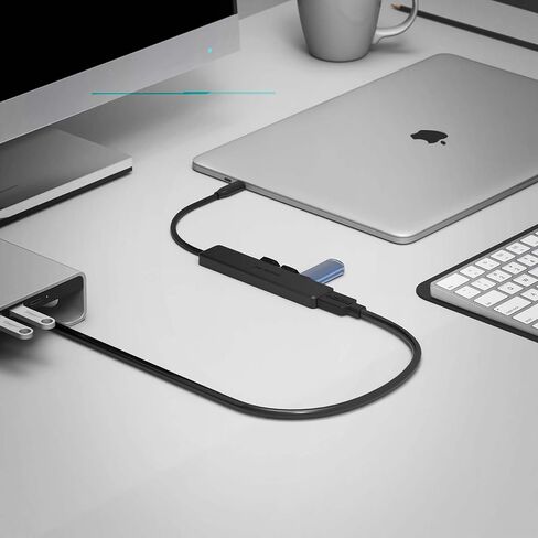SABRENT 4 Port USB 2.0 Data Hub with Individual LED lit Power Switches [Charging NOT Supported] for Mac & PC (HB-UMLS) in Kuwait