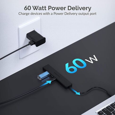 SABRENT 4 Port USB 2.0 Data Hub with Individual LED lit Power Switches [Charging NOT Supported] for Mac & PC (HB-UMLS) in Kuwait