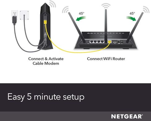 NETGEAR Cable Modem DOCSIS 3.0 (CM700-1AZNAS) Compatible with All Major Cable Providers Including Xfinity, Spectrum, Cox, For Cable Plans Up to 800 Mbps in Saudi Arabia