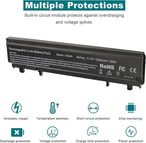 ASUNCELL Laptop Battery for Dell Latitude E5440 E5540 Battery Type VVONF VV0NF N5YH9 CXF66 F49WX 0K8HC 1N9C0 451-BBIE 11.1V 58Wh 6Cell in Saudi Arabia