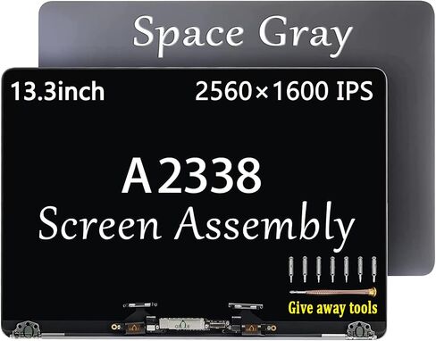 شاشة بديلة A2338 M1 لجهاز MacBook Pro Retina A2338 M1 M2 | EMC 3578 MYD83 MYD92 MYDA2 MYDC2 MYD83LL/A MYD92LL/A MYDA2LL/A MYDC2LL/A مجموعة شاشة عرض LCD LED كاملة باللون الرمادي in Kuwait