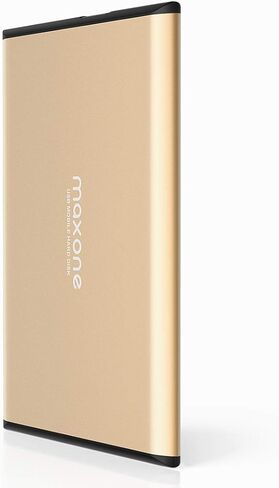 محرك الأقراص الصلبة الخارجي Maxone 500GB Ultra Slim Portable HDD USB 3.0 لأجهزة الكمبيوتر الشخصية وأجهزة Mac والكمبيوتر المحمول وPS4 وXbox one - رمادي فحمي in Saudi Arabia