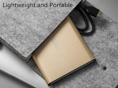 محرك الأقراص الصلبة الخارجي Maxone 500GB Ultra Slim Portable HDD USB 3.0 لأجهزة الكمبيوتر الشخصية وأجهزة Mac والكمبيوتر المحمول وPS4 وXbox one - رمادي فحمي in Saudi Arabia