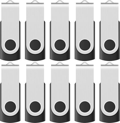 128MB Small Memory Stick Enfain USB 2.0 Flash Drives 10 Pack for Storing and Moving Small Files (All Black) in Saudi Arabia
