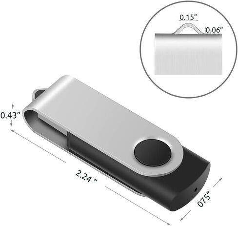 128MB Small Memory Stick Enfain USB 2.0 Flash Drives 10 Pack for Storing and Moving Small Files (All Black) in Saudi Arabia