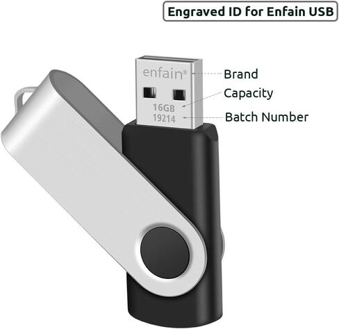 128MB Small Memory Stick Enfain USB 2.0 Flash Drives 10 Pack for Storing and Moving Small Files (All Black) in Saudi Arabia