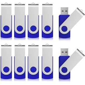 Aiibe 10 Pieces 32GB USB Flash Drive 10 Pack USB 2.0 Memory Stick Thumbdrives (Mix Colors : Black Blue Red Green Orange White Yellow Pink Purple Silver) in Saudi Arabia