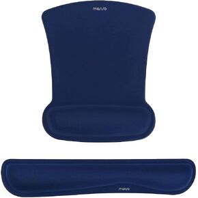 MOSISO Wrist Rest Support for Mouse Pad & Keyboard Set, Apricot | Ergonomic Mousepad Non-Slip Base Home/Office Pain Relief & Easy Typing Cushion with Neoprene Cloth & Raised Memory Foam in Saudi Arabia