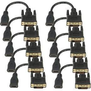 Bi-Directional HDMI Female to DVI-D(24+1) Male Adapter, 1080P DVI to HDMI Conveter (1, Black) in Saudi Arabia