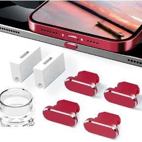 4 Pack Anti Dust Plugs Black Charging Port Plugs Compatible with iPhone 14 Pro Max 13 12 11 Mini Plus iPad Airpods, Metal Covers Protectors Prevent Your Charger Port from Dust/Lint/Water/Lost in Saudi Arabia