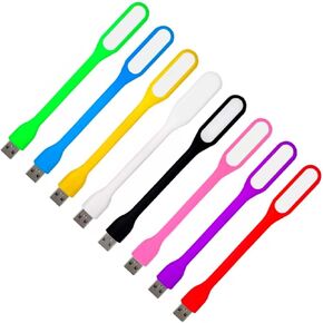 فينلي ايز مصباح USB صغير مرن للكمبيوتر واللاب توب بتصميم عنق الاوزة المرن، مصدر اضاءة LED، عبوة من 8 قطع in Kuwait
