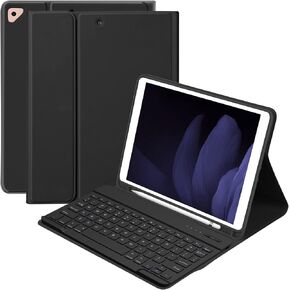 BQSS Keyboard Case,Wireless Magnetic Detachable Keyboard for iPad 9th/8th/7th, for iPad Air 3rd Gen Stand Tablet Cover with Built-in Pencil Holder(Black)