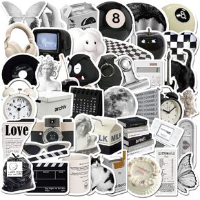 Retro Aesthetic Stickers, 60Pcs Multicolour Waterproof Laptop Decals for Water Bottle, Journal Planners, Matte Finish in Saudi Arabia