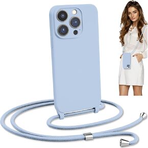 حافظة هاتف بحزام كروس من blaspins فقط لهاتف iPhone 12 Pro، حبل قابل للتعديل، حبل رقبة بحزام، حبل منفصل مقاوم للسقوط، غطاء واقٍ قوي للمعصم بدون استخدام اليد 6.1 بوصة 12 Pro - أصفر