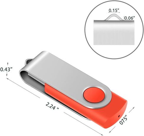 Enfain 16GB USB 2.0 Flash Drive 10 Pack | Swivel Thumb Drives with 31 Labels | Gift-Ready Packaging for Corporate Events, Office & Team Distributions (Black) in Kuwait
