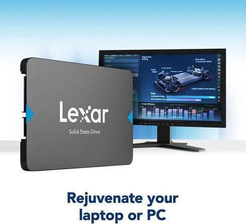 Lexar 960GB NQ100 SSD 2.5 Inch SATA III Internal Solid State Drive, Up to 550MB/s Read, Gray (LNQ100X960G-RNNNU) in Kuwait