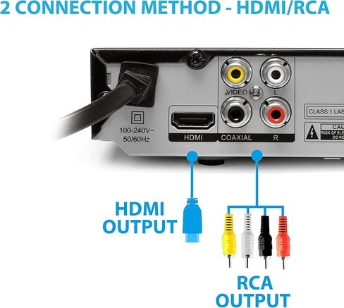 OREI Region Free HDMI DVD Player - Multi Zone 1, 2, 3, 4, 5, 6 Supports 1080P - Compact Video Player - USB Input - Built-in PAL/NTSC - Remote Control - Worldwide Voltage (DVD-Z9H) in Kuwait