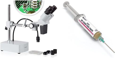 AmScope SE400-Y Professional Binocular Stereo Microscope, WF10x and WF15x | 10X & 15X Magnification DIN Standard RMS 20.32mm Thread 160mm Finite Tube Length Compatible Built-In LED Illumination in Saudi Arabia