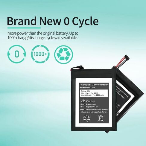 HamnaKhu 【5000 مللي أمبير】 بطارية بديلة لجرس الباب بالفيديو Ring (الجيل الأول) B15169,2023 [محدثة] بطارية ليثيوم بوليمر مدمجة عالية السعة، مع مجموعة أدوات إصلاح in Kuwait