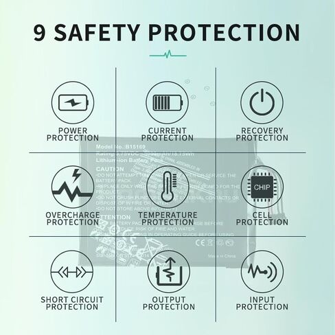 HamnaKhu 【5000 مللي أمبير】 بطارية بديلة لجرس الباب بالفيديو Ring (الجيل الأول) B15169,2023 [محدثة] بطارية ليثيوم بوليمر مدمجة عالية السعة، مع مجموعة أدوات إصلاح in Kuwait