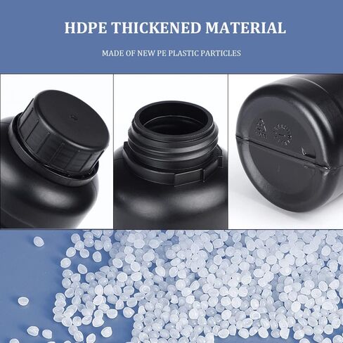 3pcs 500ml HDPE Darkroom Chemical Storage Bottle Film Photo Developing Processing Equipment with Label,Black in Kuwait