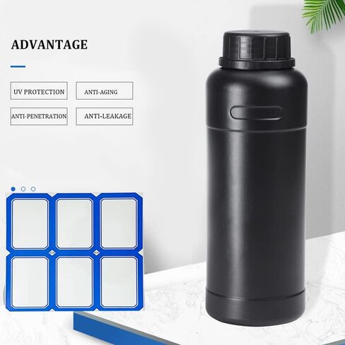 3pcs 500ml HDPE Darkroom Chemical Storage Bottle Film Photo Developing Processing Equipment with Label,Black in Kuwait