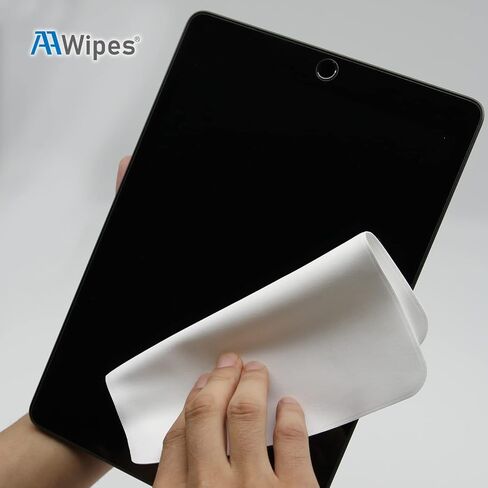 AAwipes Polishing Cloths 10 Packs (6.3" X 6.3", White, 320GSM, Superfine) Compatible with Apple iPhone, iPad, MacBook, iWatch, Soft & Nonabrasive 2-Layer Microfiber Cleaning Cloths (X3603) in Saudi Arabia