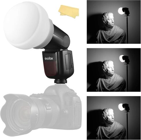 موزع Godox AK-R22 قبة ، موزع الفلاش المعدل متوافق مع سلسلة Godox V1 فلاش / AD100Pro Speedlite ، يستخدم مع Godox H200R برأس فلاش دائري لـ AD200/AD200Pro مونولايت in Saudi Arabia