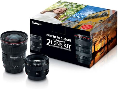 طقم عدستين من كانون بعدسات 50 ملم f/1.4 و17-40 ملم f/4L in Kuwait