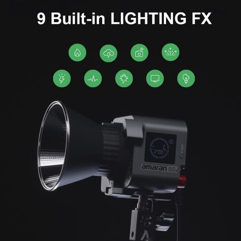 amaran 60x Bi-Color Outputing Light,65w LED Video Bowens Mount Point Source LED Light CRI 96+ TLCI 96+,CCT 2700K-6500K in Saudi Arabia