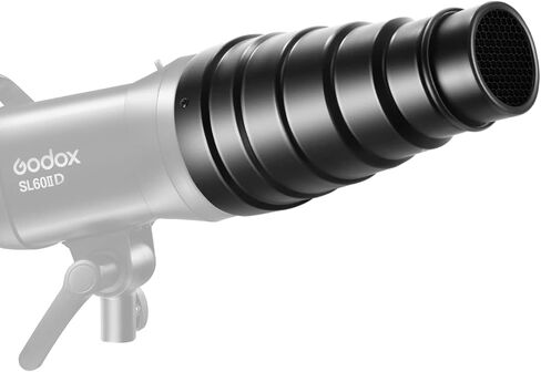 Aluminium Alloy Conical Studio Snoot Kit with 5 Pieces Color Gel Filters and Honeycomb Grid for Bowens Mount Strobe Moonlights Flash Speedlight Photography Light in Kuwait