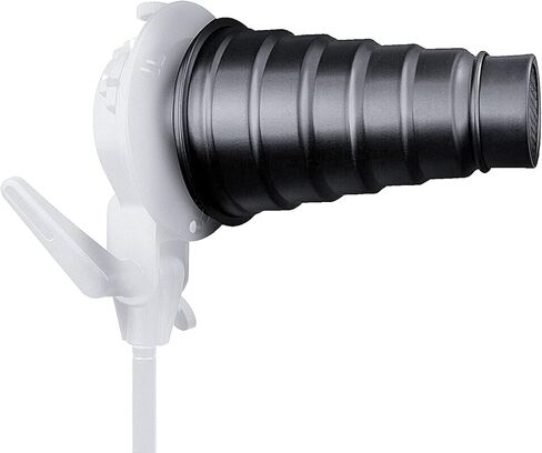 Aluminium Alloy Conical Studio Snoot Kit with 5 Pieces Color Gel Filters and Honeycomb Grid for Bowens Mount Strobe Moonlights Flash Speedlight Photography Light in Kuwait