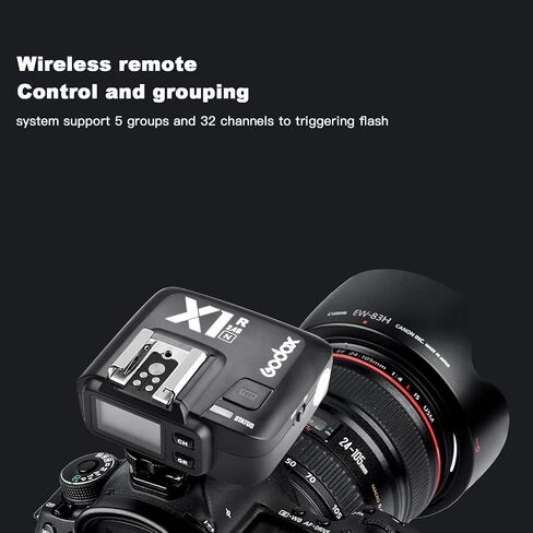 Godox X1R-N i-TTL 2.4G High Speed Sync Wireless Remote Flash Trigger Receiver Compatible for Nikon Camera, 1/8000s, 5 Groups and 32 Channels,2.4G Wireless X System in Saudi Arabia