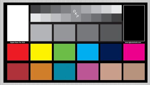 DGK Digital Kolor Pro 16:9 Chart - Set of 2 Large Color Calibration - Video Chip Charts / 18% Gray White Balance Cards in Saudi Arabia