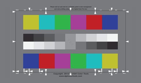 DGK Digital Kolor Pro 16:9 Chart - Set of 2 Large Color Calibration - Video Chip Charts / 18% Gray White Balance Cards in Saudi Arabia