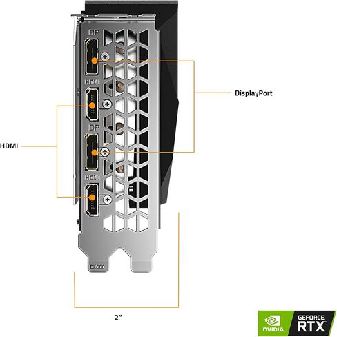 جيجابايت بطاقة عرض مرئي جيفورس RTX 3070 للالعاب او سي 8G (REV2.0)، 3X مراوح ويندفورس، LHR، 8GB 256-bit GDDR6، بطاقة فيديو GV-N3070Gaming OC-8GD in Kuwait