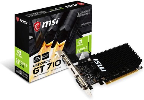 MSI GAMING GeForce GT 710 1GB GDRR3 64-bit HDCP يدعم DirectX 12 OpenGL 4. 5 بطاقة رسومات منخفضة الحجم (GT 710 1GD3H LP) in Kuwait