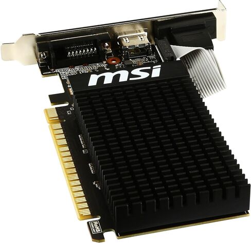 MSI GAMING GeForce GT 710 1GB GDRR3 64-bit HDCP يدعم DirectX 12 OpenGL 4. 5 بطاقة رسومات منخفضة الحجم (GT 710 1GD3H LP) in Kuwait