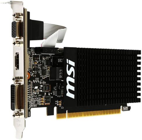 MSI GAMING GeForce GT 710 1GB GDRR3 64-bit HDCP يدعم DirectX 12 OpenGL 4. 5 بطاقة رسومات منخفضة الحجم (GT 710 1GD3H LP) in Kuwait