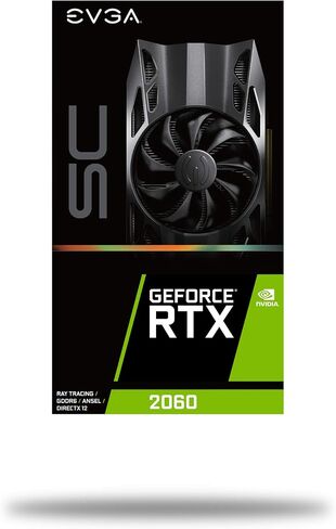 ايفجا 06G-P4-2068-KR جيفورس RTX 2060 KO الترا جيمنج، 6GB GDDR6، مراوح مزدوجة، لوحة خلفية معدنية in Kuwait
