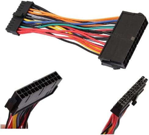 Cotchear 24pin إلى 14pin محول الطاقة الداخلي كابل PSU مصدر الطاقة الرئيسي لLenovo for IBM Q77 B75 A75 Q75 ATX سلك الطاقة 3.94 بوصة/ 10 سم in Saudi Arabia