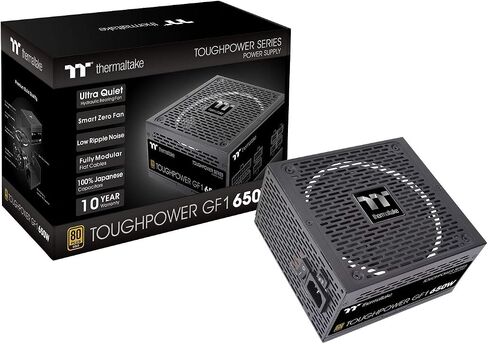 Thermaltake Toughpower GF3 1000W, True 600W 12VHPWR Connectors on PSU & NVIDIA RTX 40 series, ATX 3.0/PCI-E 5.0 Ready, 80+ Gold, SLI/Crossfire Ready Power Supply, PS-TPD-1000FNFAGU-4, 10 Year Warranty in Saudi Arabia