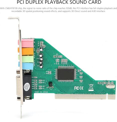 120dB PCI Sound Card, 4 Channel Surround Sound Sound Card, Full Duplex Playback, Support 3D/A3D/DLS/EAX/SPDIF/OUT, for Win 98/2000/XP/NT in Kuwait