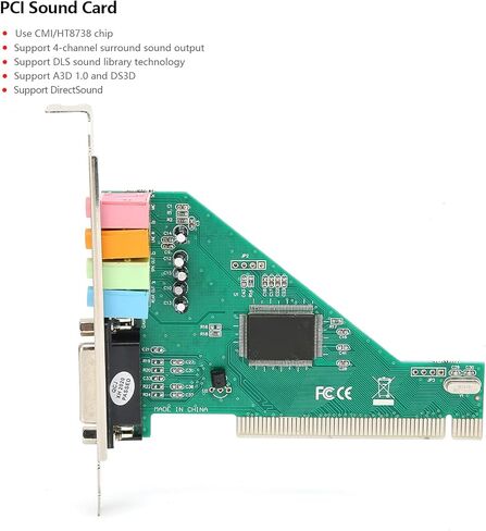 120dB PCI Sound Card, 4 Channel Surround Sound Sound Card, Full Duplex Playback, Support 3D/A3D/DLS/EAX/SPDIF/OUT, for Win 98/2000/XP/NT in Kuwait
