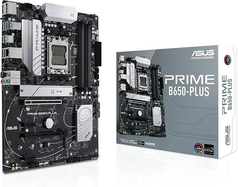 ASUS Prime B550-PLUS AMD AM4 Zen 3 Ryzen 5000 & 3rd Gen Ryzen ATX Motherboard (PCIe 4.0, ECC Memory, 1Gb LAN, HDMI 2.1, DisPlayPort 1.2 (4K@60HZ), Addressable Gen 2 RGB Header and Aura Sync) in Kuwait