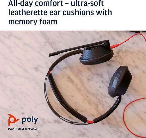 Plantronics - Blackwire C5220 - Wired, Dual-Ear (Stereo) Headset with Boom Mic - USB-A, 3.5 mm to connect to your PC, Mac, Tablet and/or Cell Phone in Saudi Arabia